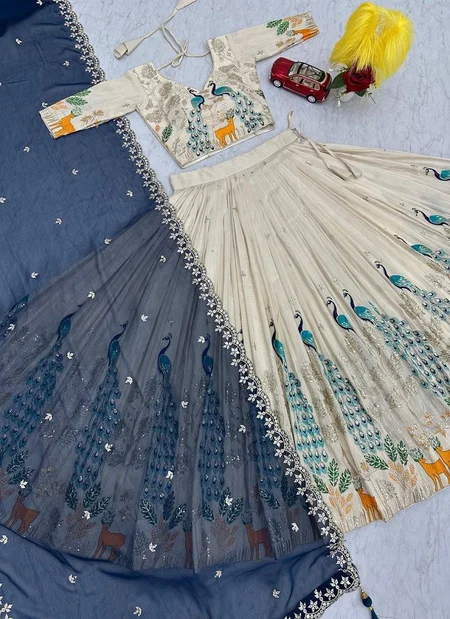 PC 480 Pure Tissue Silk With Heavy Thread & Sequence Work Lehenga With Choli Dupatta Wholesalers In Delhi
